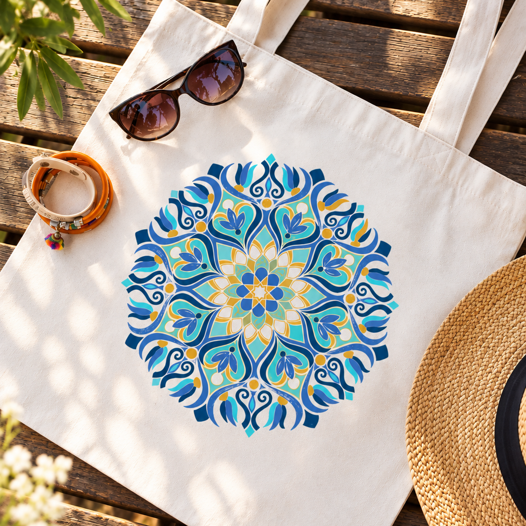 Sac en coton totebag artistique mejdaben Bodo créations